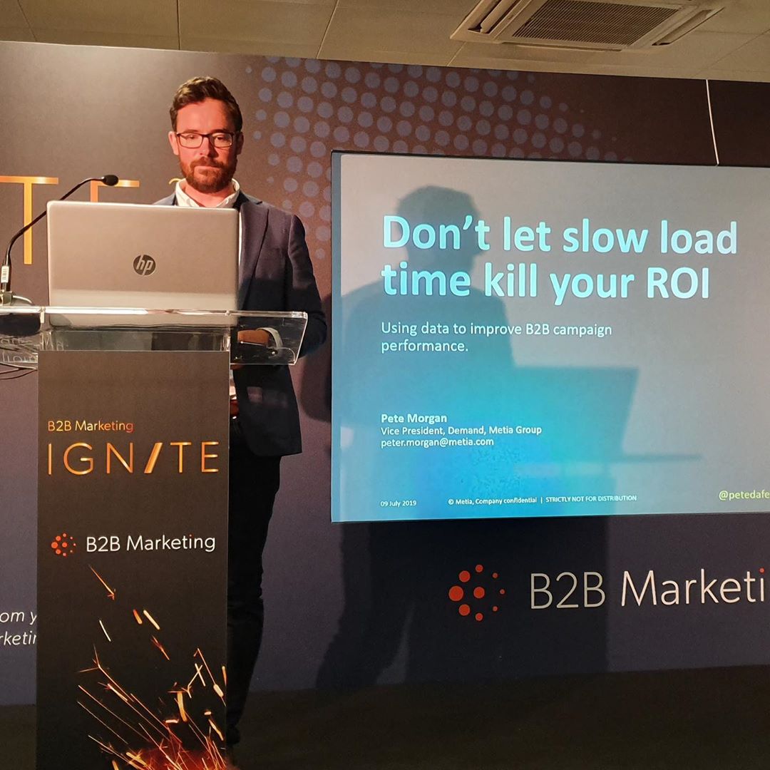 Pete presenting at B2B Marketing Ignite